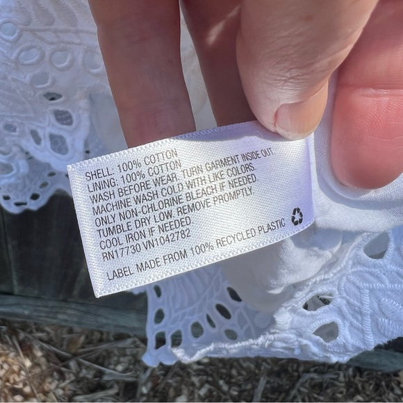 Girls White Lace Eyelet Blouse - Picture 8 of 10